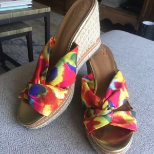 Etienne Aigner bright colored wedges